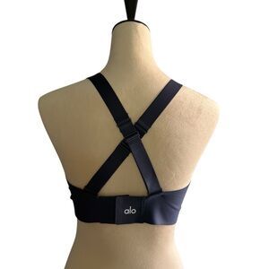 ALO Airlift Strength High Compression Sports Bra Navy Size Large (12-14)
